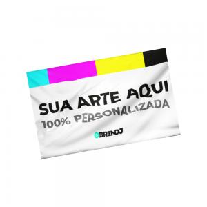 Bandeira 100% Personalizada 45 x 35cm Tecido Oxford 45 x 35cm Impressão digital  Overlock Linha Branca 