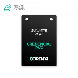 Credencial PVC Personalizada 9x15cm Furo Duplo Impressão Digital PVC 0,5mm 9,1 x 15,3cm Colorido  Cantos Arredondados Frente e Verso